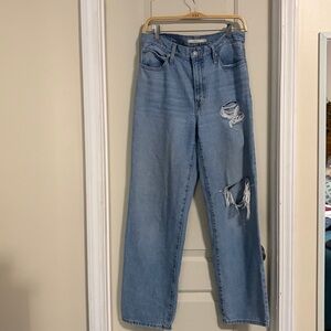 Levi 94 BAGGY Distressed Light Blue Jeans size 28